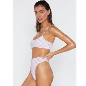 Nasty Gal Checkered Bikini Set